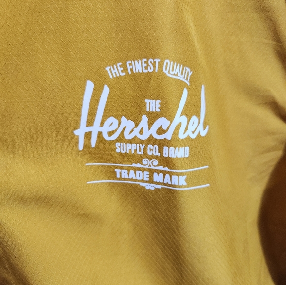 Herschel Voyage Coach Windbreaker Jacket Snap Button Closure Yellow Small - Picture 5 of 9